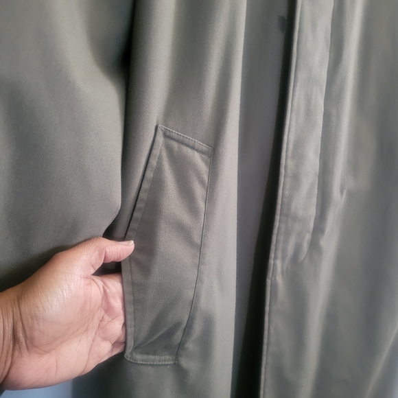 WEATHERPROOF Long Trench Coat Olive/Taupe - Picture 8 of 15